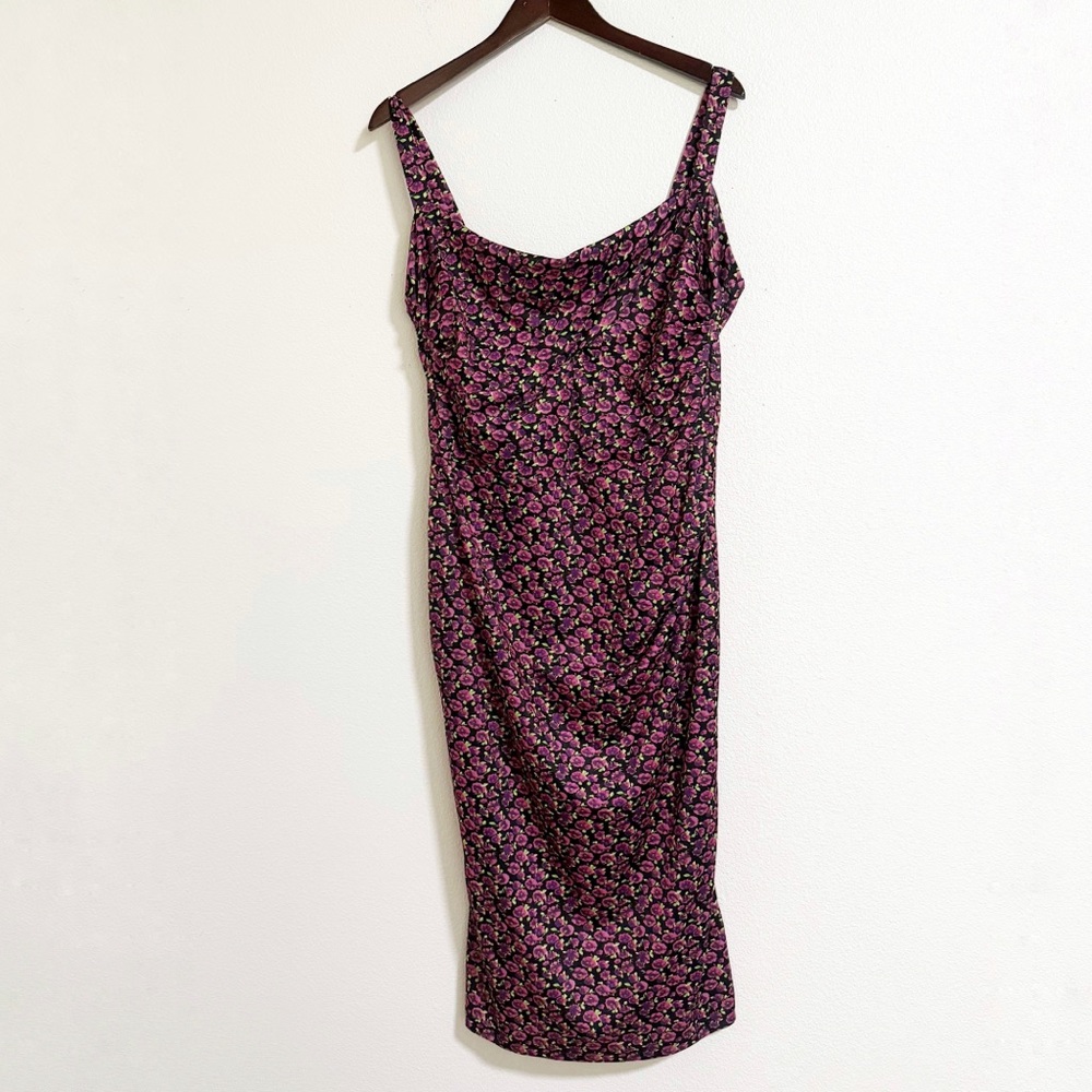 Bettie Page by Tatyana Pinup Floral Midi Wiggle Dress